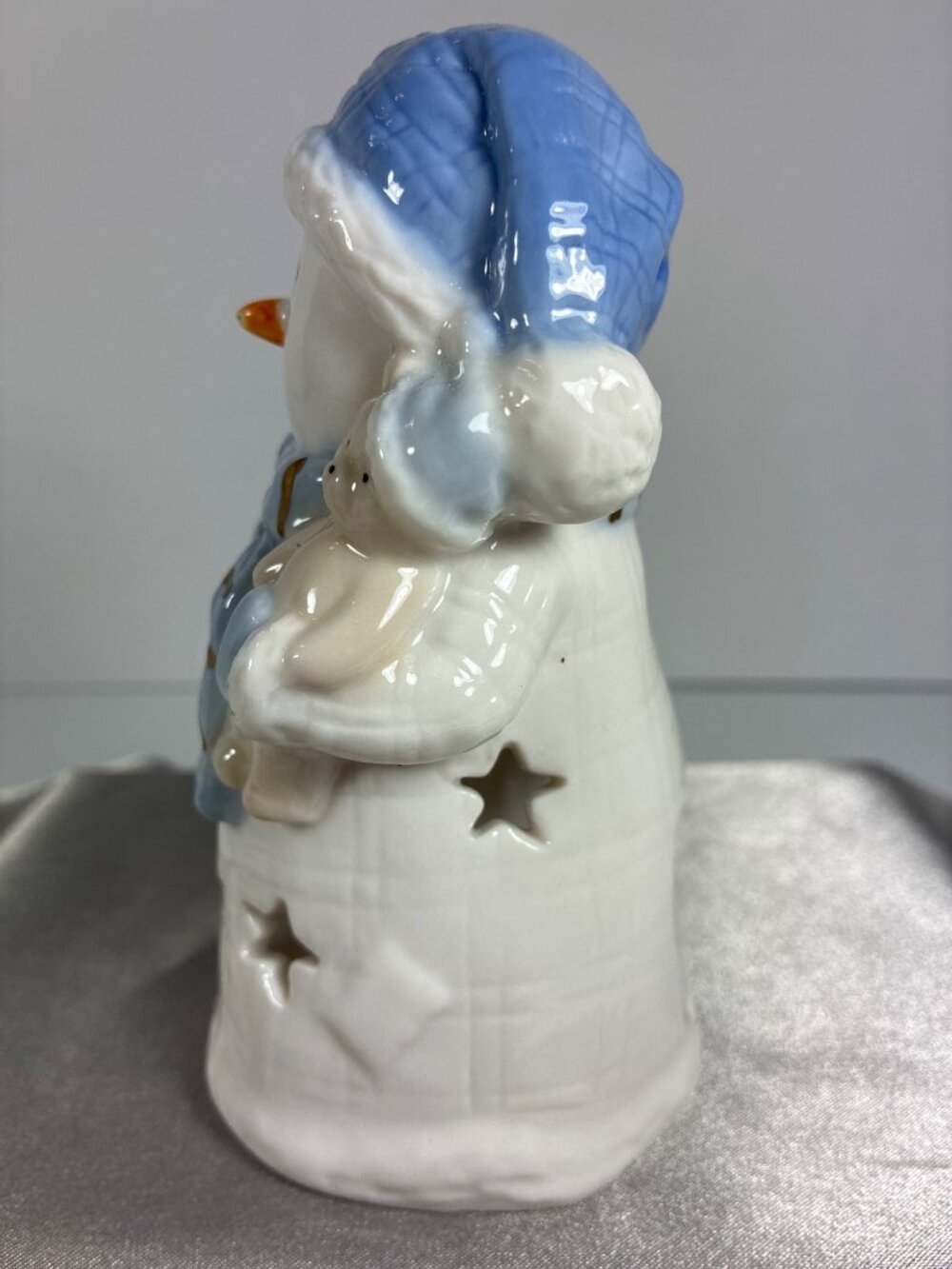 Ceramic Snowman Christmas Tea Light Holder - Picture 5 of 8